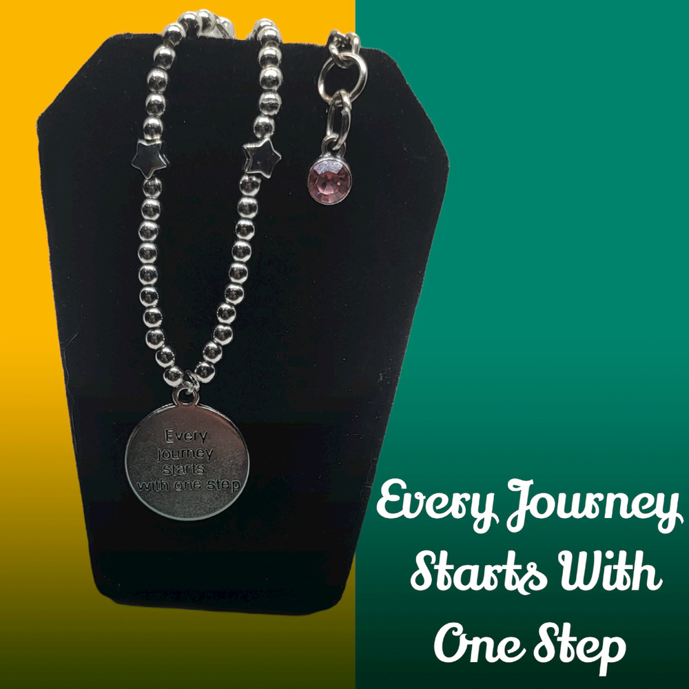 NA Narcotics Anonymous/AA bracelet 6-8". Every journey starts with one step.